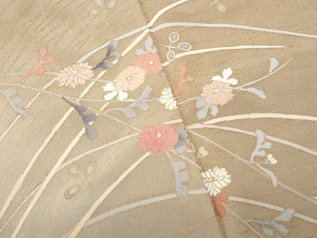 平和屋着物□訪問着 枝菊文 暈し染め 金彩 正絹 逸品 未使用