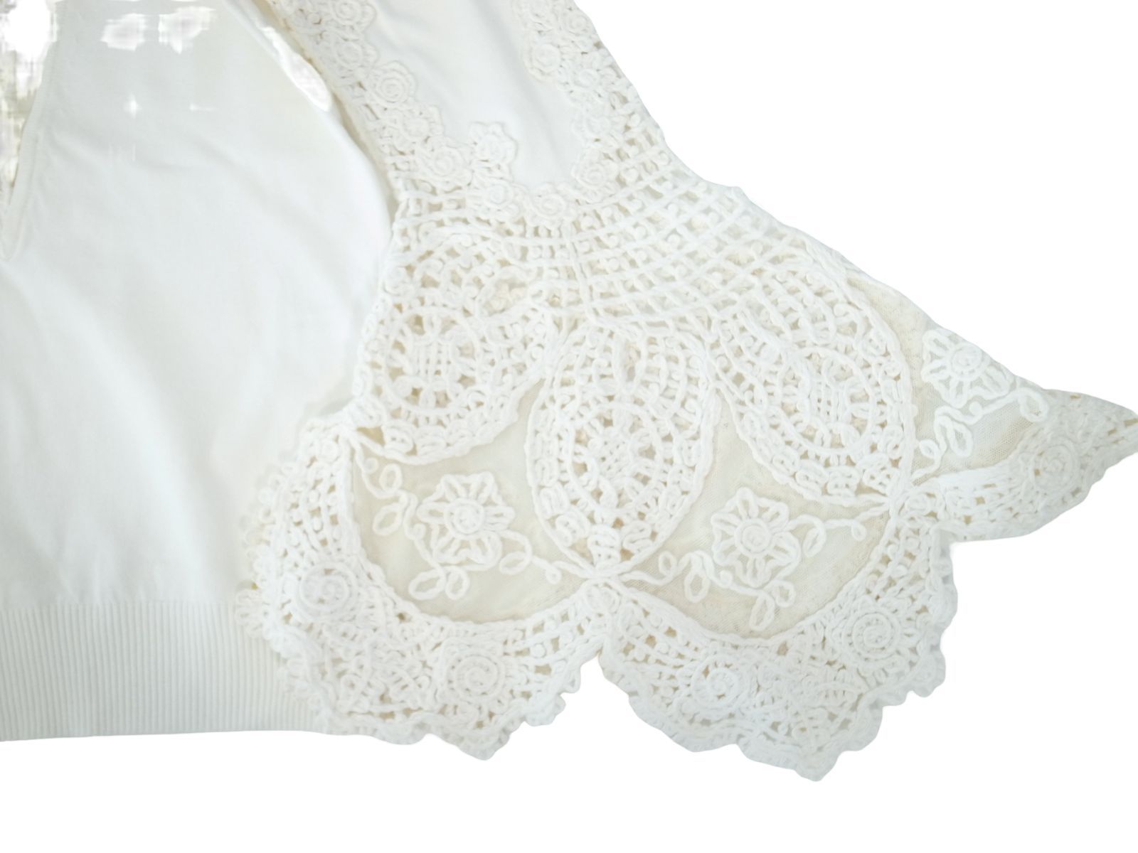 CHANEL シャネル 袖レース ニット カットソー トップス 38 - メルカリ