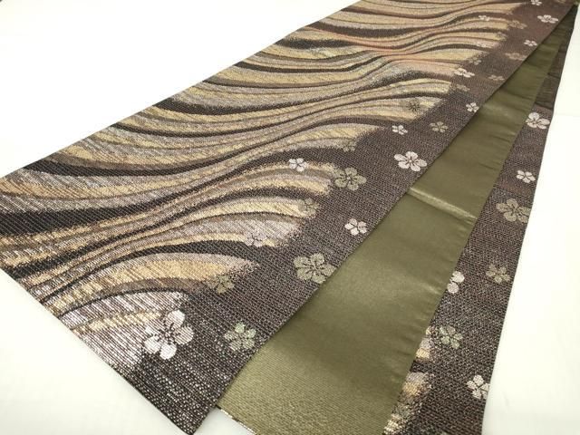 平和屋着物▽六通柄袋帯 舞桜文 金銀糸 正絹 逸品 DAAY9884az - メルカリ