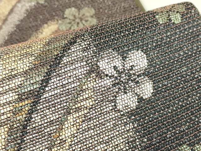 平和屋着物▽六通柄袋帯 舞桜文 金銀糸 正絹 逸品 DAAY9884az - メルカリ