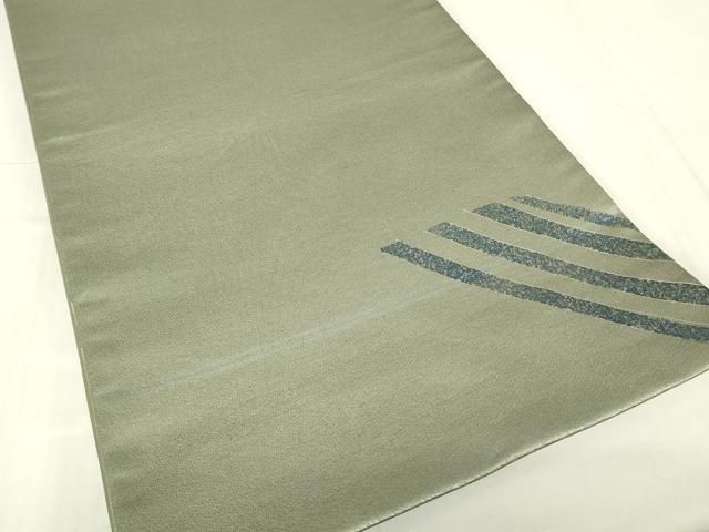 平和屋着物▽太鼓柄袋帯 作家物 幾何学柄 金通し地 正絹 逸品