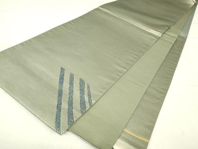 平和屋着物▽太鼓柄袋帯 作家物 幾何学柄 金通し地 正絹 逸品