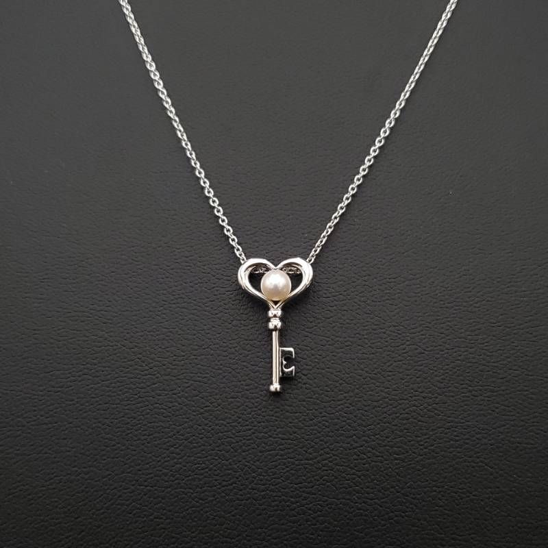 美品 TASAKI タサキ ネックレス ペンダント ハートキー 鍵モチーフ