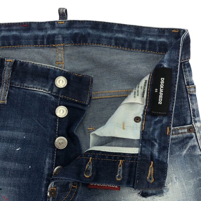 1/4まで限定特価❕【44新品未使用】Dsquared2ディースクエアード44 中古】DSQUARED2 Super Twinky Jean サイズ44 S74LB1254 S30789 △裾