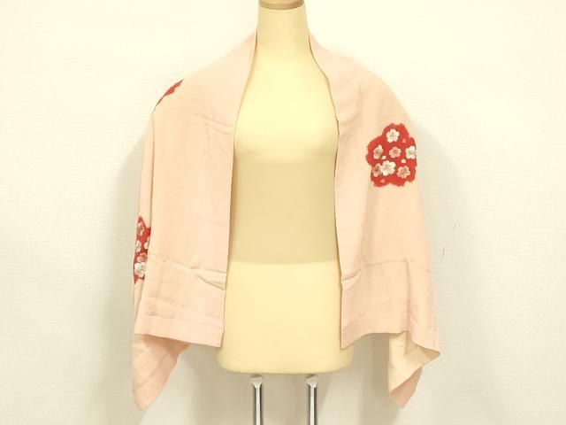 平和屋着物▽和装小物 ショール ストール 刺繍 舞花 桜 金糸 防寒 逸品