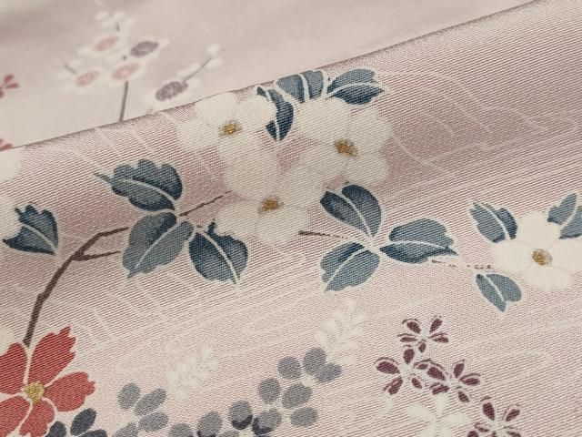 平和屋着物□訪問着 草花文 暈し染め 金彩 正絹 逸品 未使用