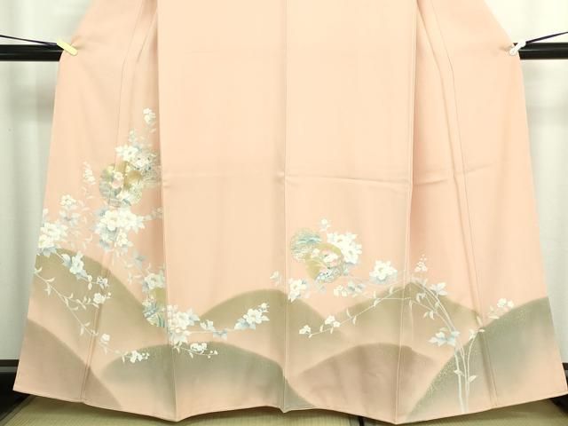 平和屋着物□訪問着 雪輪枝花文 金彩 正絹 逸品 未使用 DAAZ9987sf