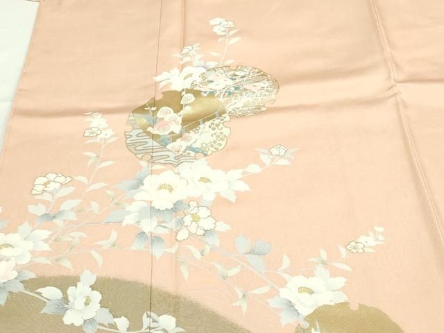 平和屋着物□訪問着 雪輪枝花文 金彩 正絹 逸品 未使用 DAAZ9987sf