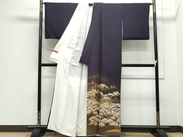 平和屋着物▽豪華色留袖 作家物 遠山風景文 金彩 正絹 逸品 CABA8798th