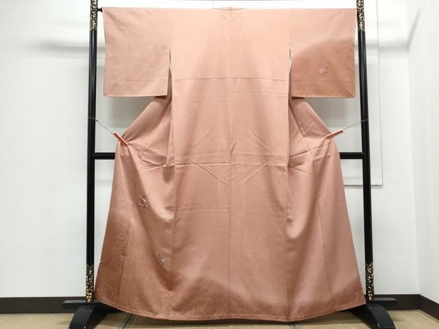 平和屋着物▽訪問着 刺繍 草花文 暈し染め 金彩 正絹 逸品 未使用