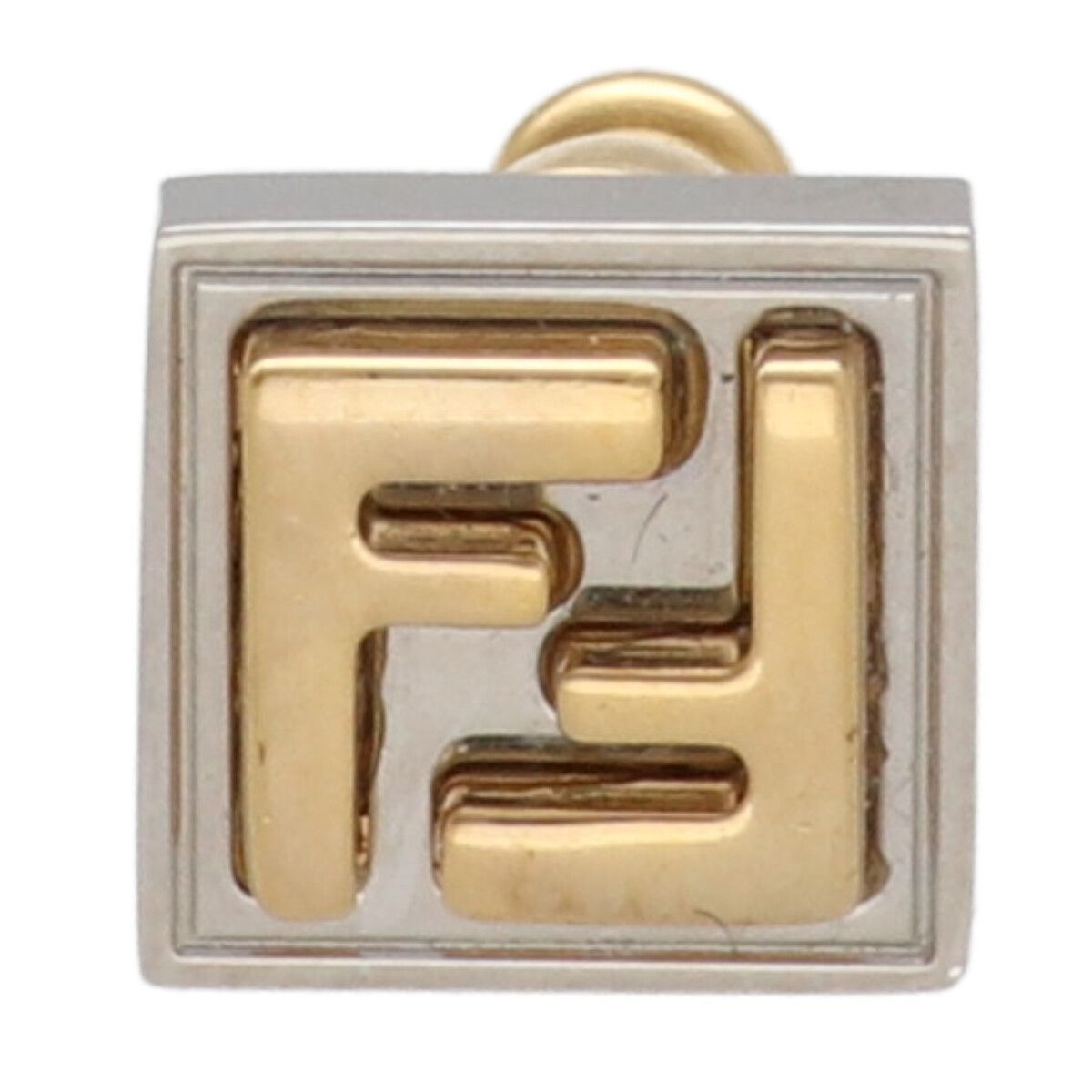 Fendi フェンディ ピアス FFロゴ スクエアスタッドピアス 片耳 YM