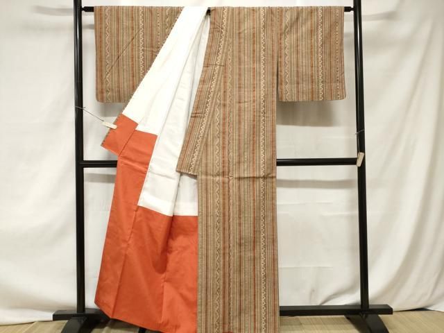 平和屋着物□上質な紬 幾何学間道 正絹 逸品 CAAZ5822ev - メルカリ