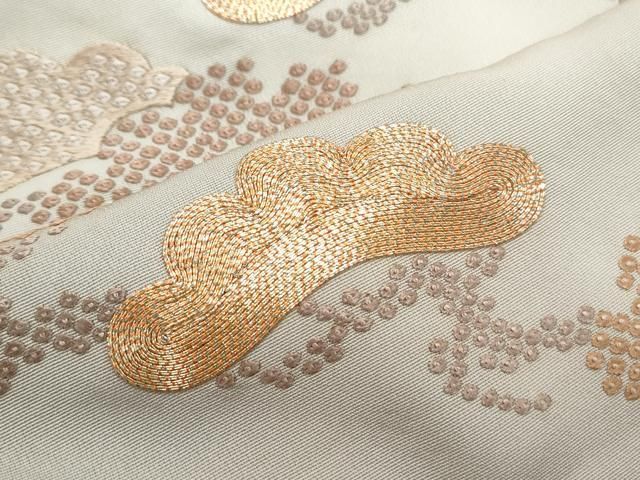 平和屋着物▽豪華色留袖 総刺繍 駒刺繍 枝松文 暈し染め 正絹 逸品