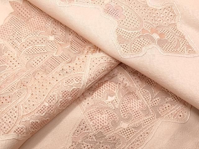 平和屋着物▽中国三大刺繍 スワトウ刺繍 総刺繍 訪問着 吉祥花文 正絹