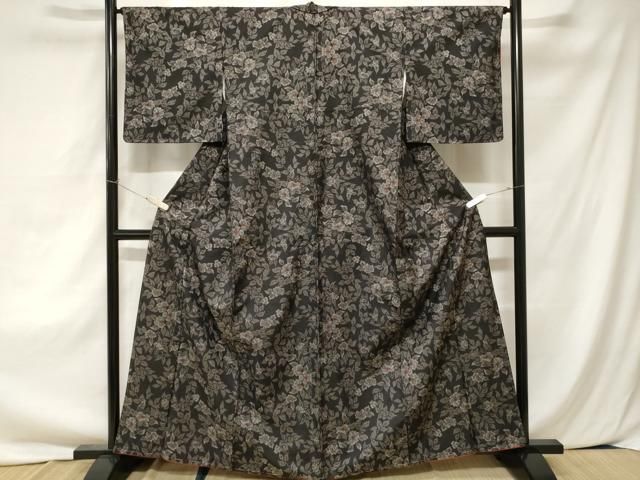 平和屋着物□本場大島紬 7マルキ 枝花文 正絹 逸品 未使用 CAAZ5831ev