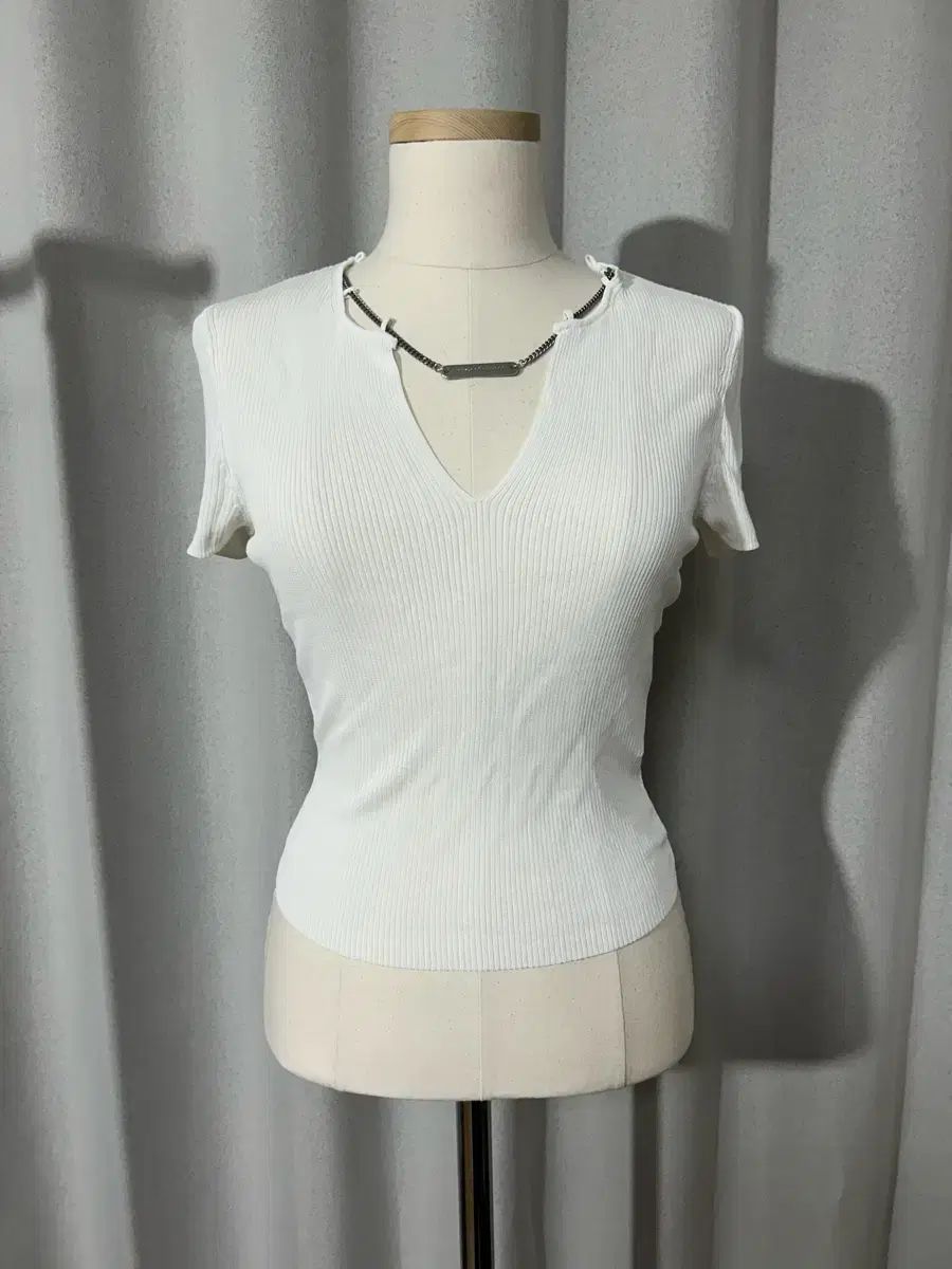 Alexander Wang Vネック チェーン 半袖 ニット -未着用 み-