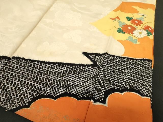 平和屋着物□豪華振袖 駒刺繍 絞り 松竹梅飛鶴御所車文 金彩 正絹 逸品