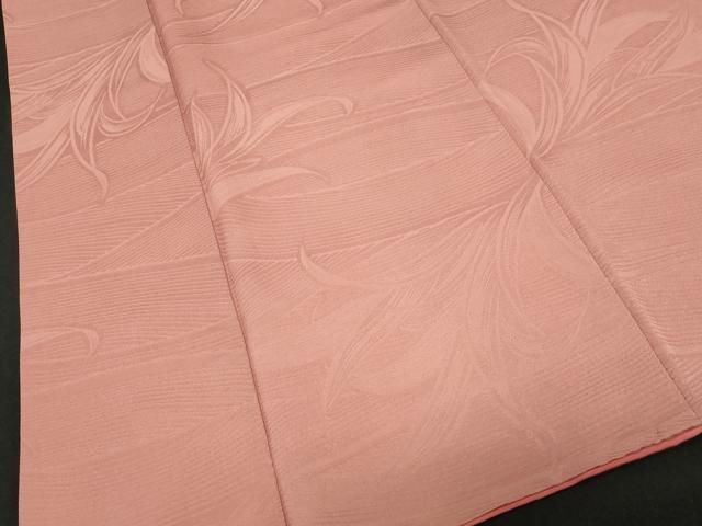 平和屋着物□上質な色無地 草木地紋 紅梅色 正絹 逸品 CABB7312dy
