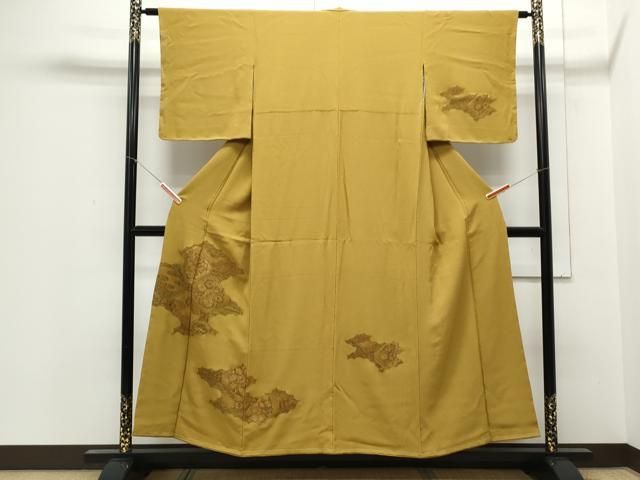 平和屋着物▽中国三大刺繍 スワトウ刺繍 総刺繍 訪問着 天井花文 金糸