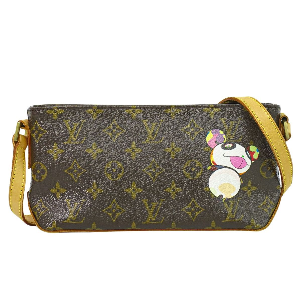ルイヴィトン LOUIS VUITTON LV トロター モノグラム パンダ 村上隆 ショルダーバッグ ポシェット ブラウン マルチカラー M 51241 ビトン バッグ