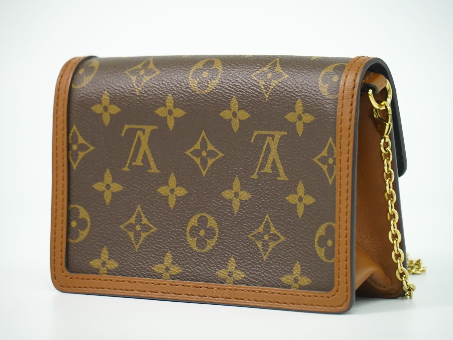 ルイヴィトン LOUIS VUITTON LV ポルトフォイユ ドーフィーヌ モノグラム リバース チェーン ショルダーウォレット ブラウン M 68746 財布 ウォレット