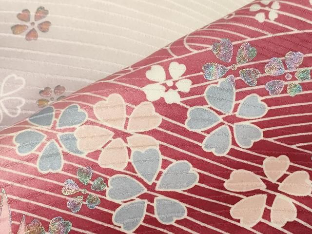 平和屋着物□豪華振袖 駒刺繍 立波飛鶴花文 暈し染め 金彩 正絹 逸品