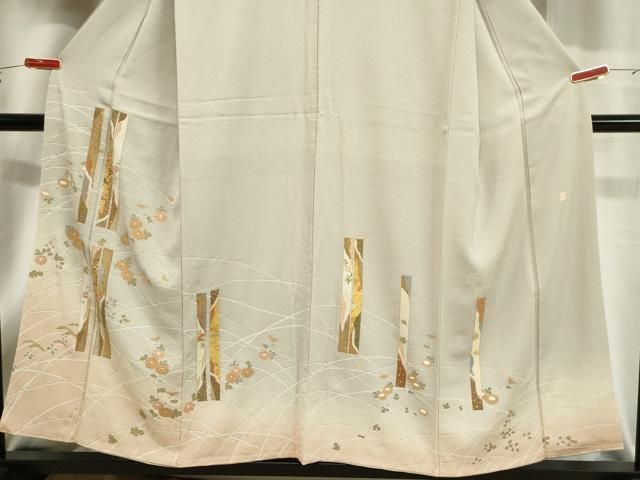 平和屋着物□訪問着 作家物 短冊重ね花文 暈し染め 金彩 正絹 逸品