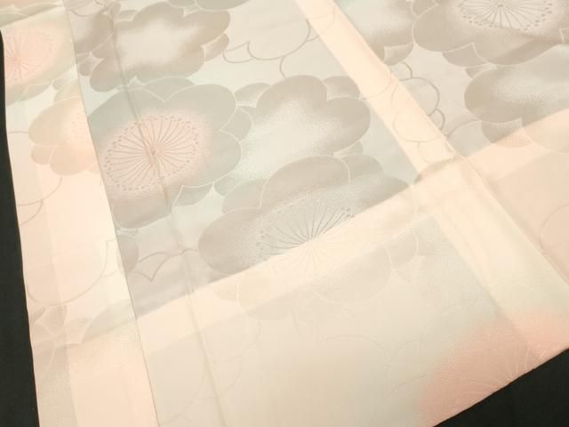 平和屋着物□振袖用長襦袢 無双仕立て 舞梅地紋 暈し染め 正絹 逸品