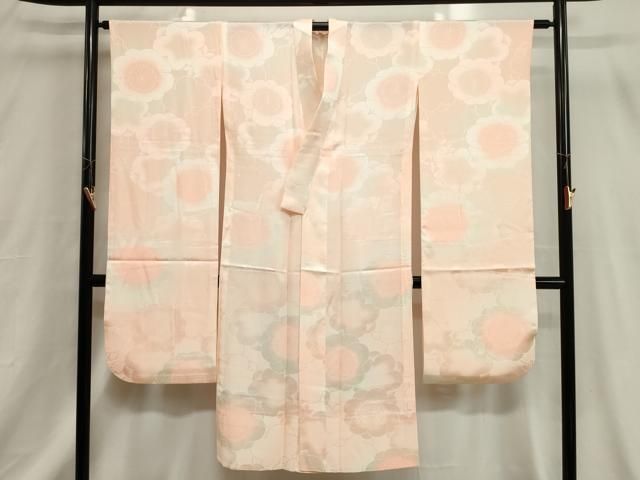 平和屋着物□振袖用長襦袢 無双仕立て 舞梅地紋 暈し染め 正絹 逸品