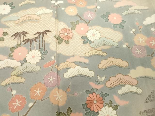 平和屋着物□訪問着 刺繍 松竹梅 金彩 正絹 逸品 CABB7353dy - メルカリ