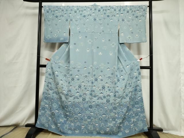 平和屋着物●訪問着　花車文　暈し染め　金銀彩　やまと誂製　正絹　逸品　AABE0752ph 平和屋着物□訪問着 草花文 暈し染め 金銀彩 正絹 逸品 CABB7355dy