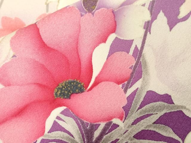 平和屋着物□豪華振袖 花蝶文 暈し染め 金彩 正絹 逸品 CABB7367dy