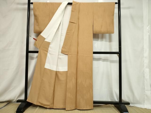 平和屋着物□上質な色無地 樹林地紋 杏色 正絹 逸品 CABB7372dy - メルカリ