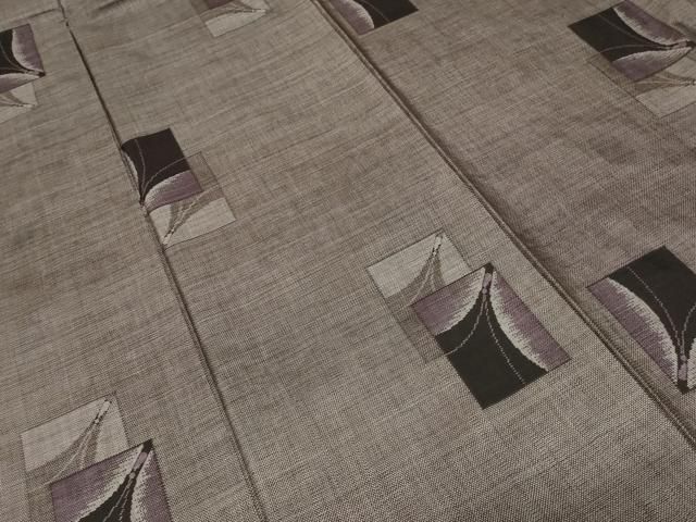 平和屋着物□本場大島紬 9マルキ 色紙舞蝶文 正絹 逸品 未使用