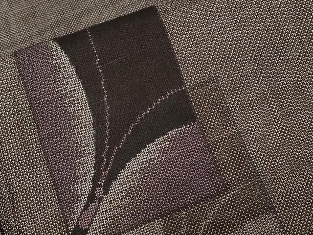 平和屋着物□本場大島紬 9マルキ 色紙舞蝶文 正絹 逸品 未使用