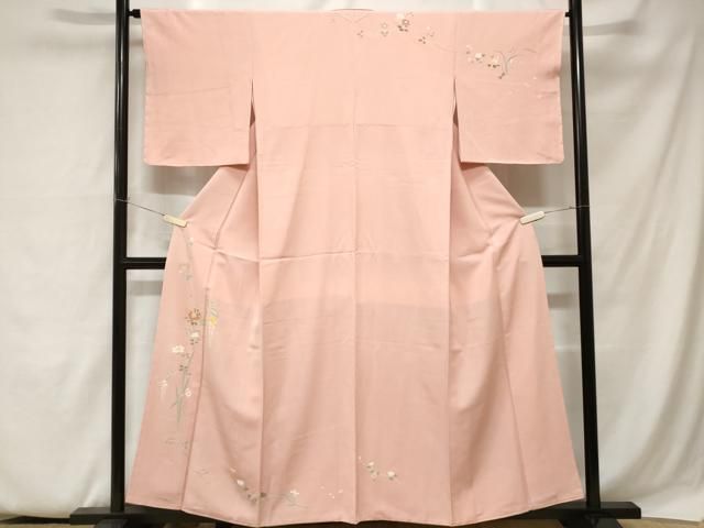 平和屋着物□訪問着 刺繍 蔦の葉草花文 正絹 逸品 未使用 CAAZ5917ev