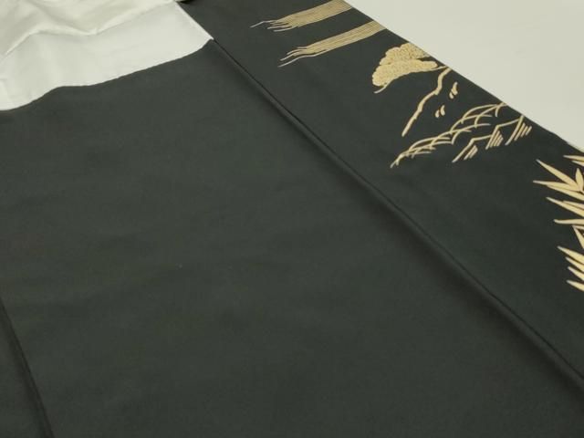 平和屋着物●豪華黒留袖　刺繍　浜松風景文　金彩　三越扱い　正絹　逸品　AABC1726ph 平和屋着物□豪華黒留袖 風景花松文 金彩 正絹 逸品 DAAZ3305ob - メルカリ