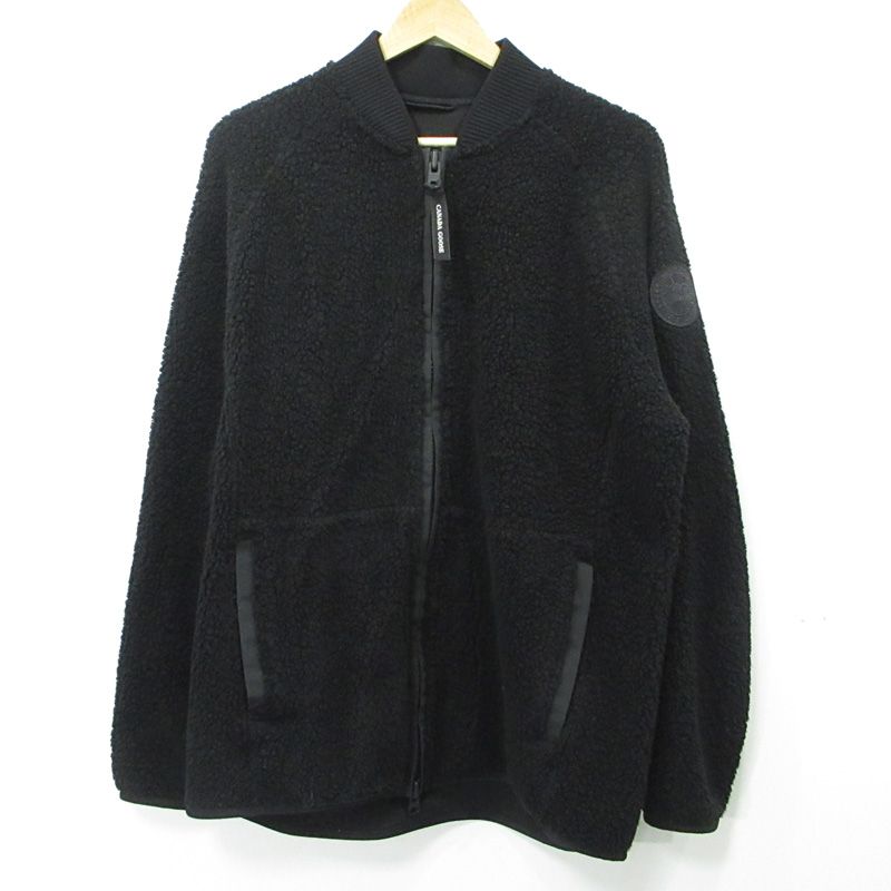 CANADA GOOSE | カナダグース Birchview Jacket バーチビュージャケット ロゴワッペンウール混フリースジャケット ボア 6998 MJ ブラック サイズ L 108