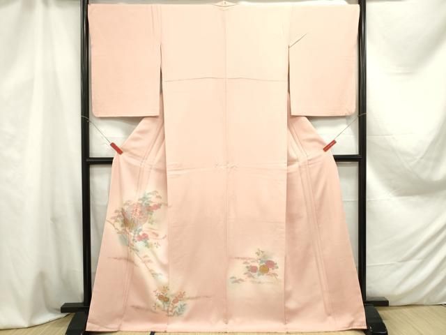 平和屋着物□中国三大刺繍 スワトウ刺繍 汕頭刺繍 訪問着 正倉院亀甲花