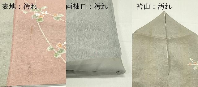 平和屋着物□訪問着 枝花文 金彩 鬼しぼ縮緬 正絹 逸品 DAAZ3316ob