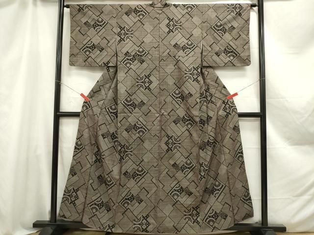 平和屋着物□本場大島紬 7マルキ 切嵌源氏車文 正絹 逸品 DAAZ3319ob