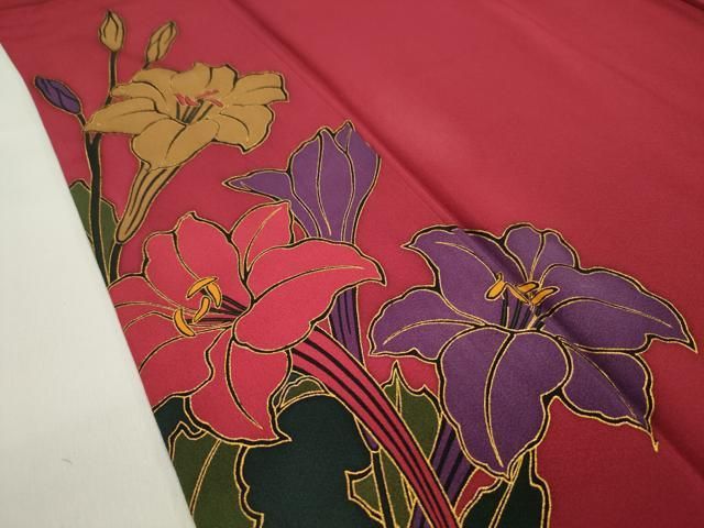 平和屋着物□豪華振袖 草花文 金彩 正絹 逸品 DAAZ3334ob - メルカリ