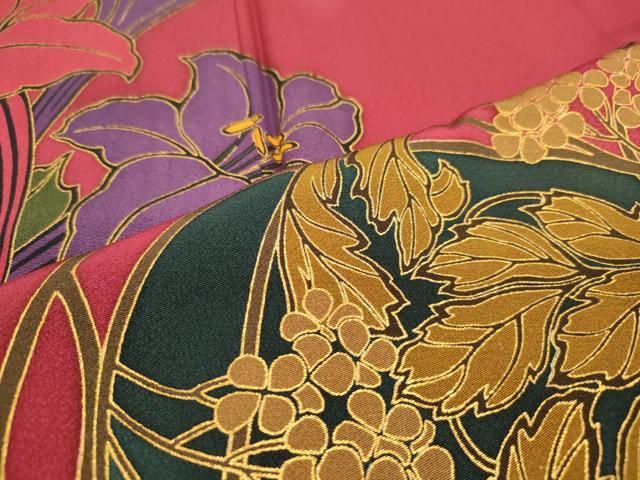 平和屋着物□豪華振袖 草花文 金彩 正絹 逸品 DAAZ3334ob - メルカリ