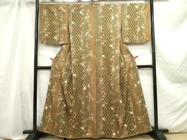 平和屋着物□上質な小紋 草花竹間道 金彩 正絹 逸品 DAAZ3340ob - メルカリ