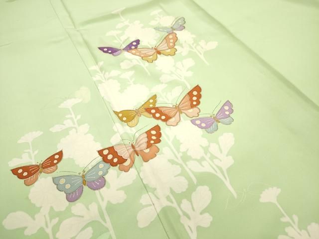 平和屋着物●訪問着　駒刺繍　辻が花　吉祥花蝶文　金彩　ロング丈　正絹　逸品　AABD4962cs 平和屋着物□訪問着 駒刺繍 花蝶文 金彩 正絹 逸品 DAAZ3350ob - メルカリ