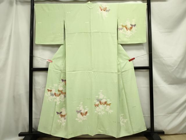 平和屋着物□訪問着 駒刺繍 花蝶文 金彩 正絹 逸品 DAAZ3350ob - メルカリ