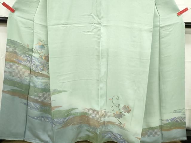 平和屋着物□豪華色留袖 蔦の葉霞立波文 金彩 正絹 逸品 DAAZ3356ob