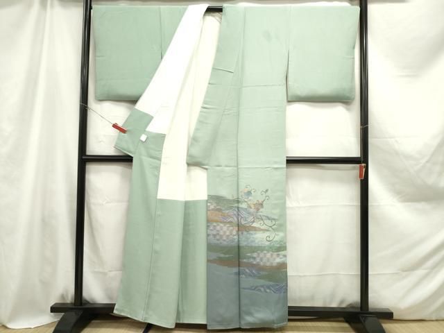 平和屋着物□豪華色留袖 蔦の葉霞立波文 金彩 正絹 逸品 DAAZ3356ob