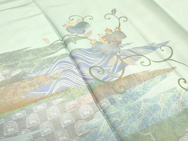 平和屋着物□豪華色留袖 蔦の葉霞立波文 金彩 正絹 逸品 DAAZ3356ob