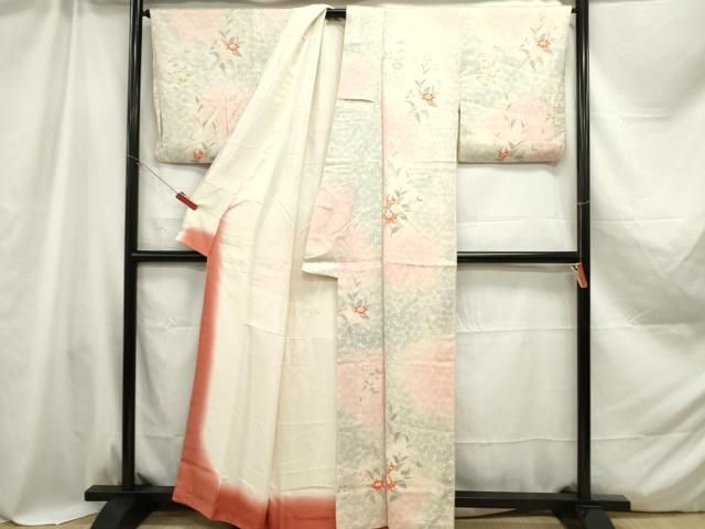 平和屋着物●上質な小紋　抽象文様　暈し染め　正絹　逸品　DAAW5617ud 平和屋着物□上質な小紋 草花文 暈し染め 正絹 逸品 DAAZ3360ob - メルカリ